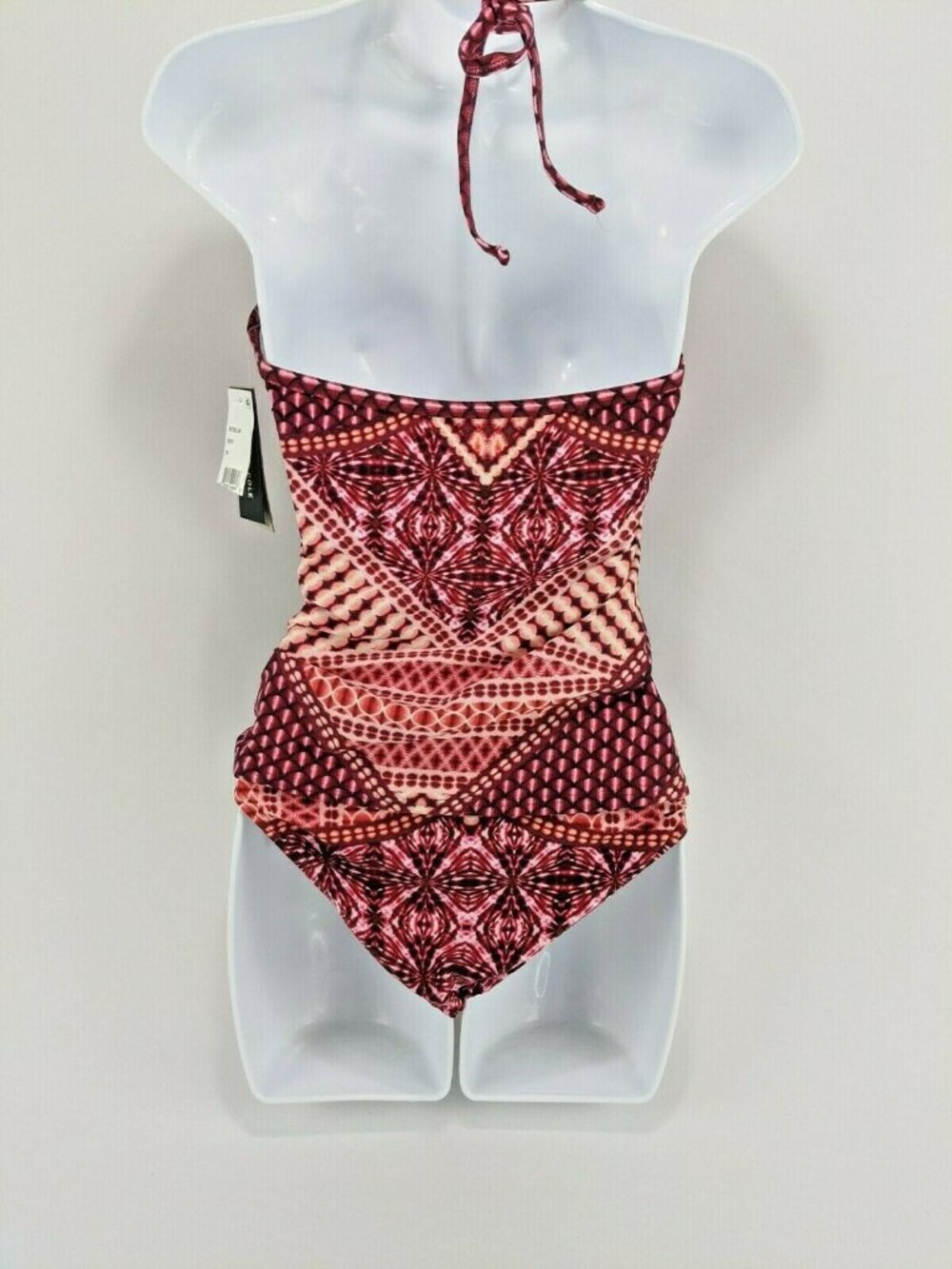 Kenneth Cole Womens Size M Geometric Swimsuit Tankini Tummy Toner Push Up Nwt - Picture 3 of 8